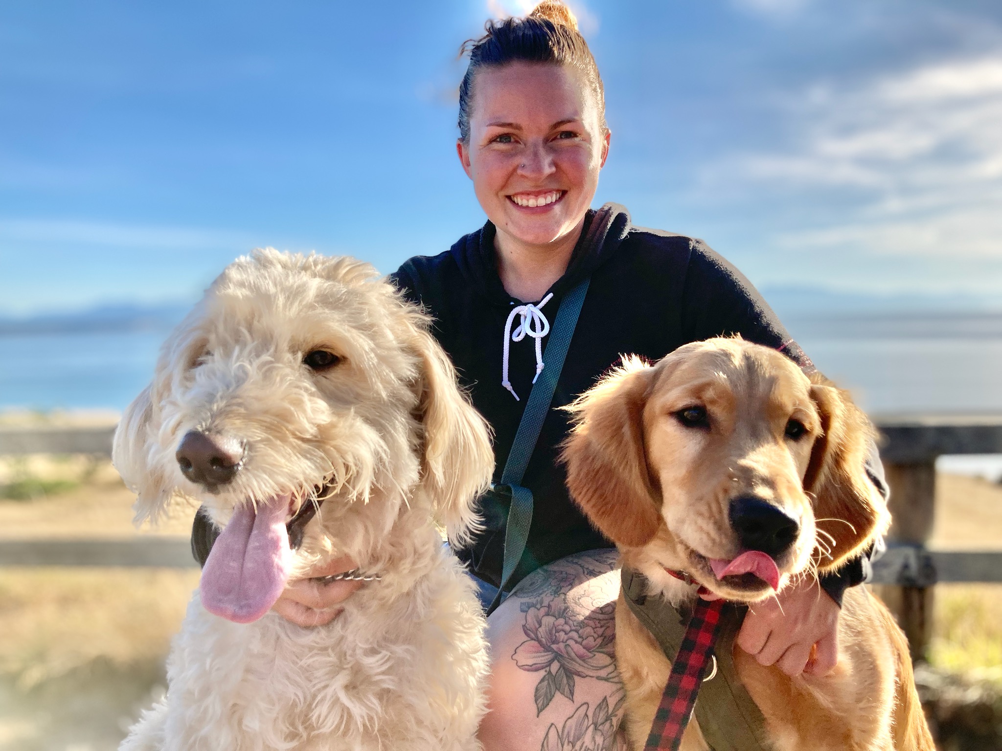 Kymberlie Kenagy, Dog Trainer at Koru K9 With Two Dogs